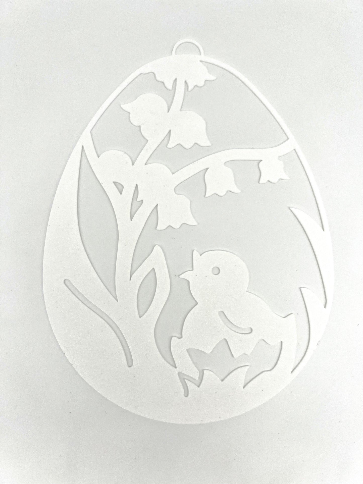 Fensterbild Ostern Küken mit Maiglöckchen - TJ 3D-Druck